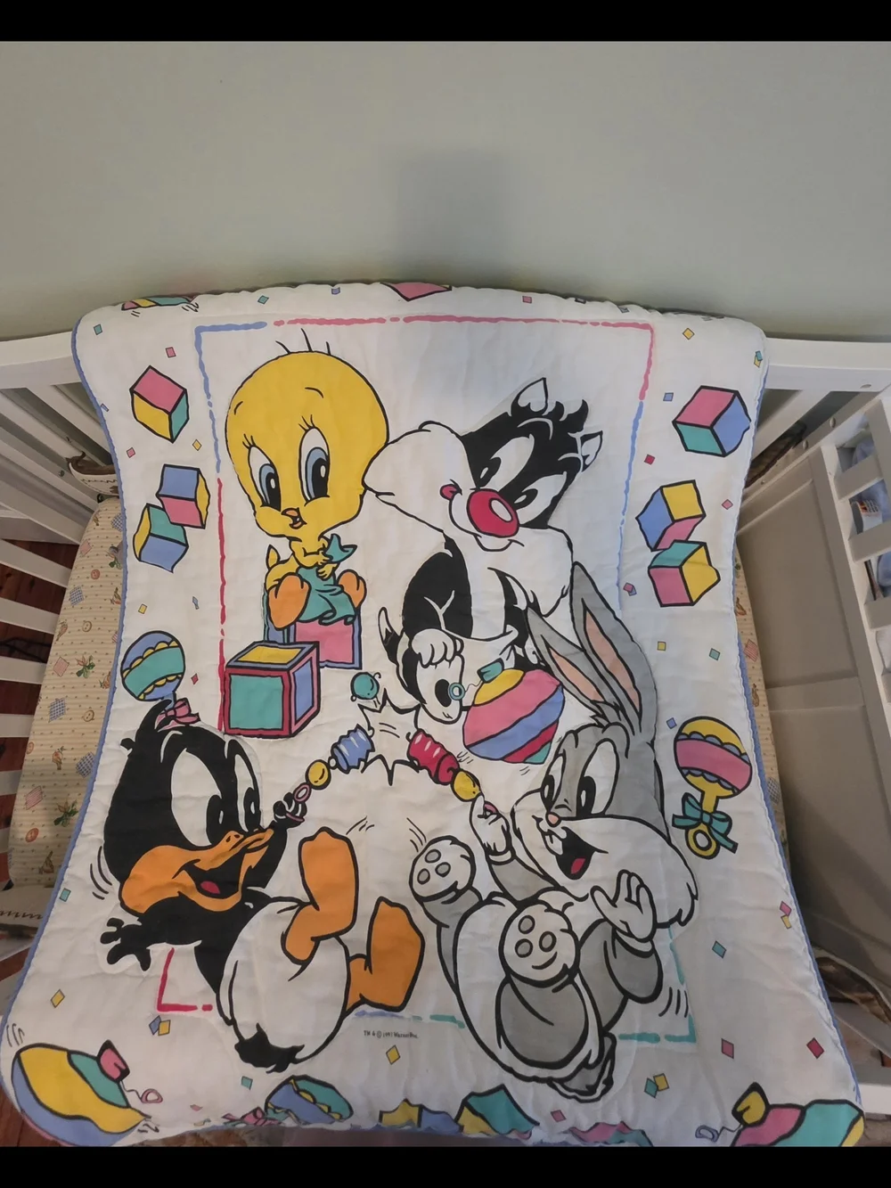 Looney Tunes 1993 Vintage Baby Quilt